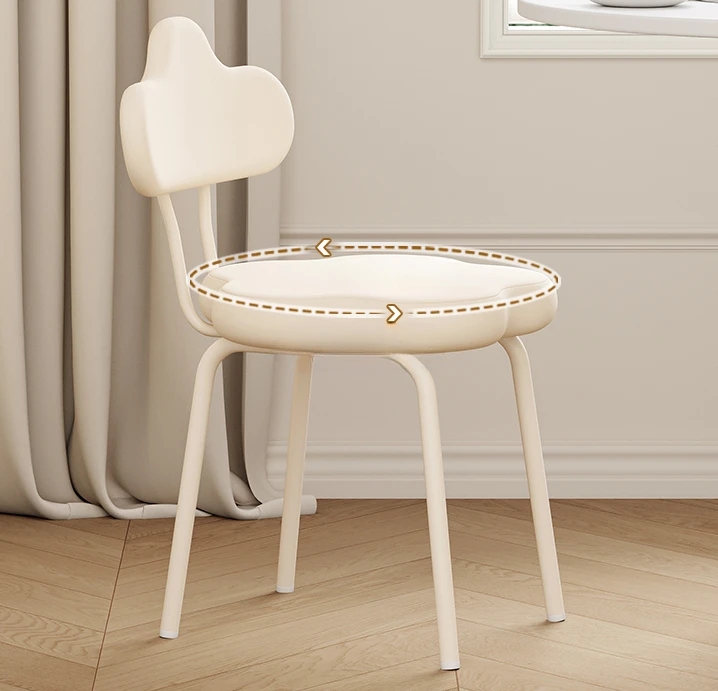 High-Grade French Style Dining-Table Chair Modern Minimalist Makeup Stool Backrest