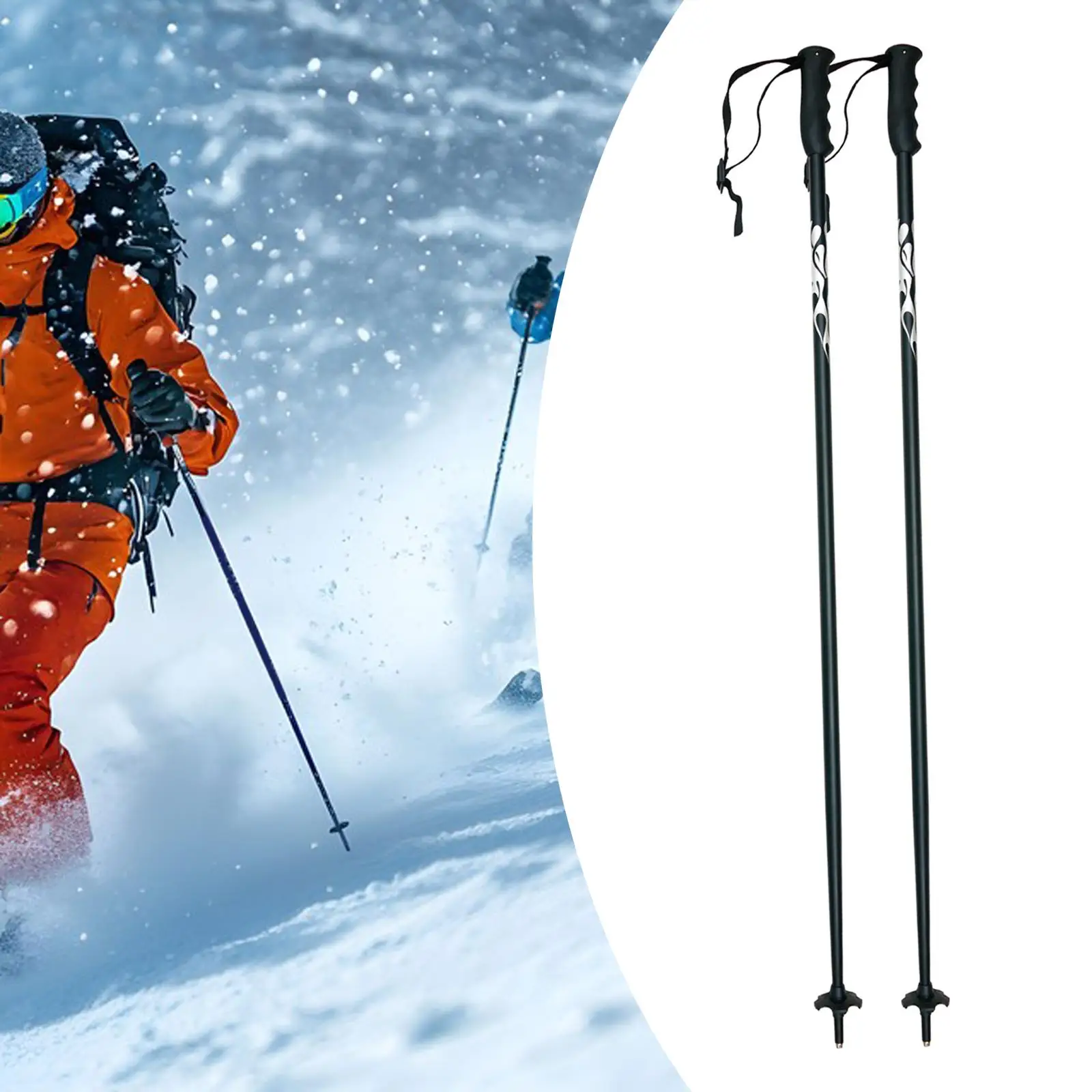2x bastones de esquí para hombres y mujeres, bastones de senderismo resistentes al desgaste, bastones para caminar para senderismo, Camping, esquí, aventuras al aire libre