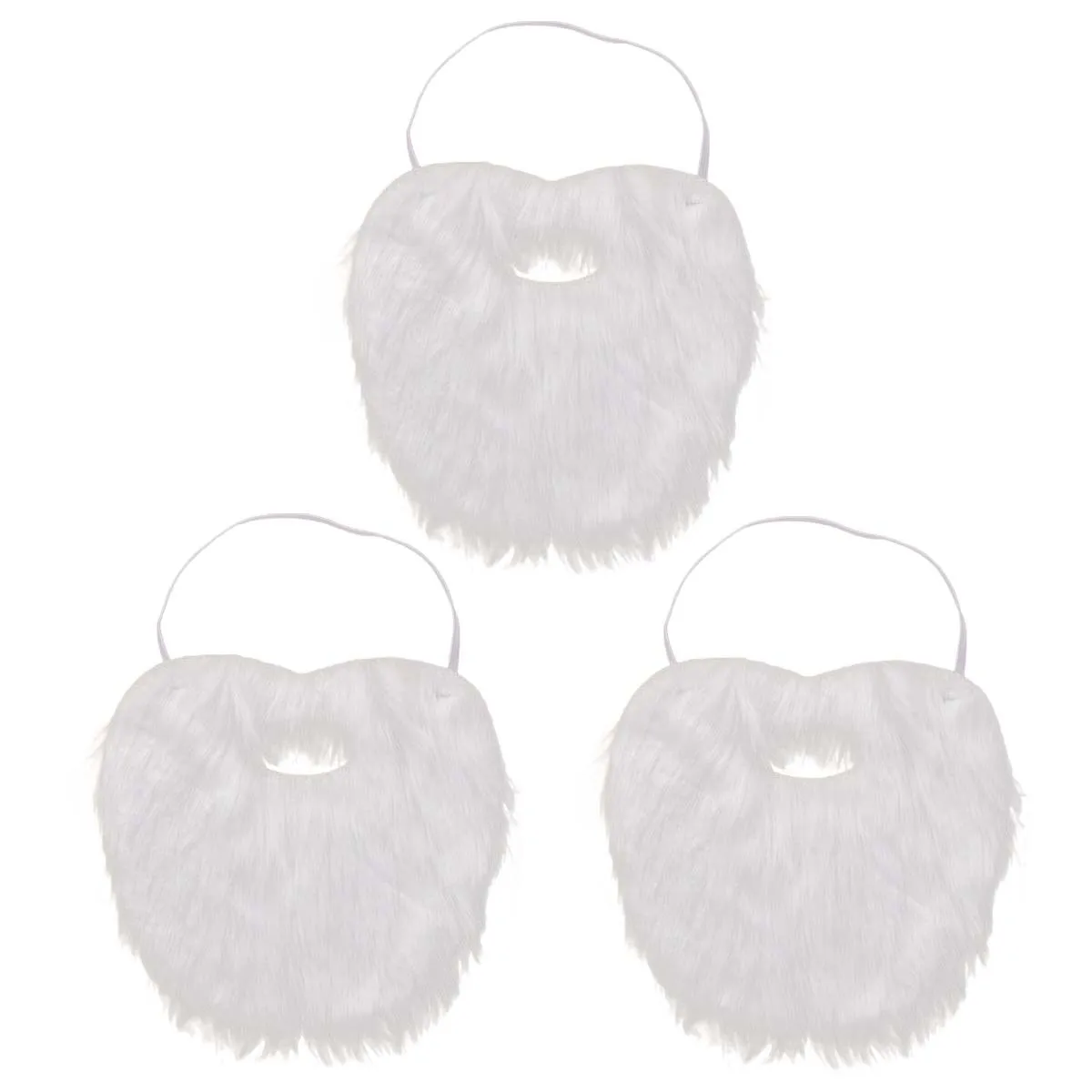 3 pçs branco papai noel barba natal cosplay bigode facial barba festa festival decoração festival mostrar adereços