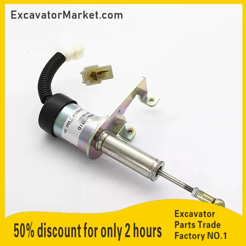 

Excavator I For nterior Parts 4911834 491-1834 12V/24V Diesel Engine Fuel Pump Stop Solenoid Valve Fuel Shut Off Solenoid