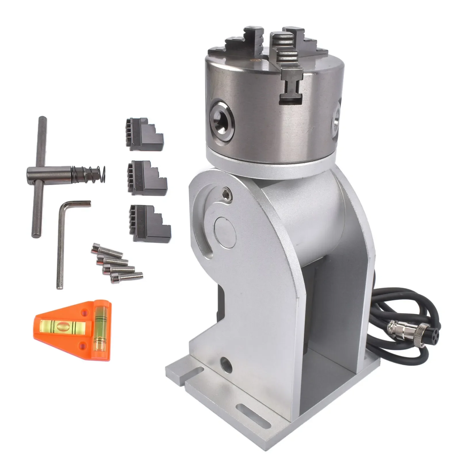 AP02 80mm Lathe Rotary Chuck D80 Rotary Axis For Fiber Laser Engraver Carving Machine Power Tool Parts & Accessories
