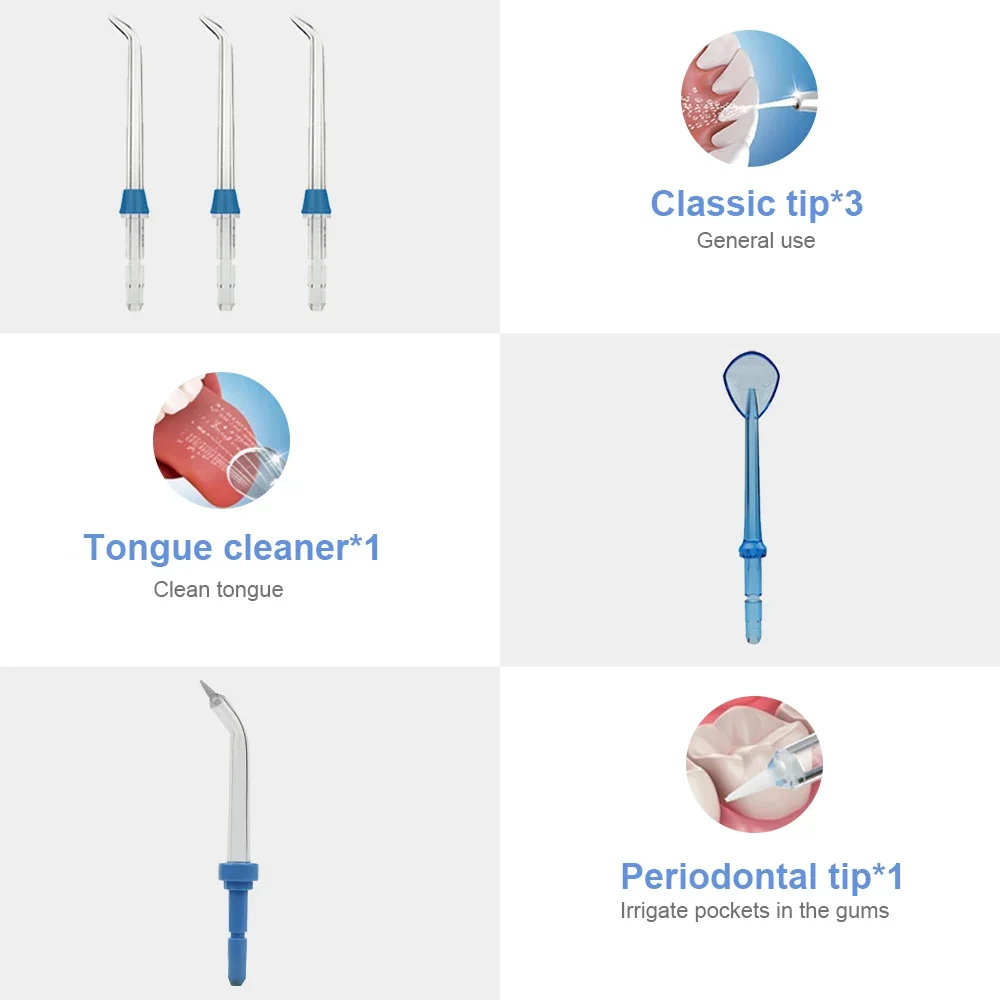 جهاز محمول لإزالة التتار بالموجات فوق الصوتية ، منظف الأسنان بالموجات فوق الصوتية ، طائرة بيكربونات ، مؤقت ، تنظيف الأسنان المضادة ، اختيار المياه