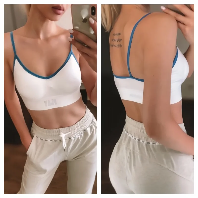 KUCLUTWomen Crop Top Seamless Sports Push-Up Bra Tube braLingerie Underwear Streetwear Padded Camis with Straps Daily Wear Tops