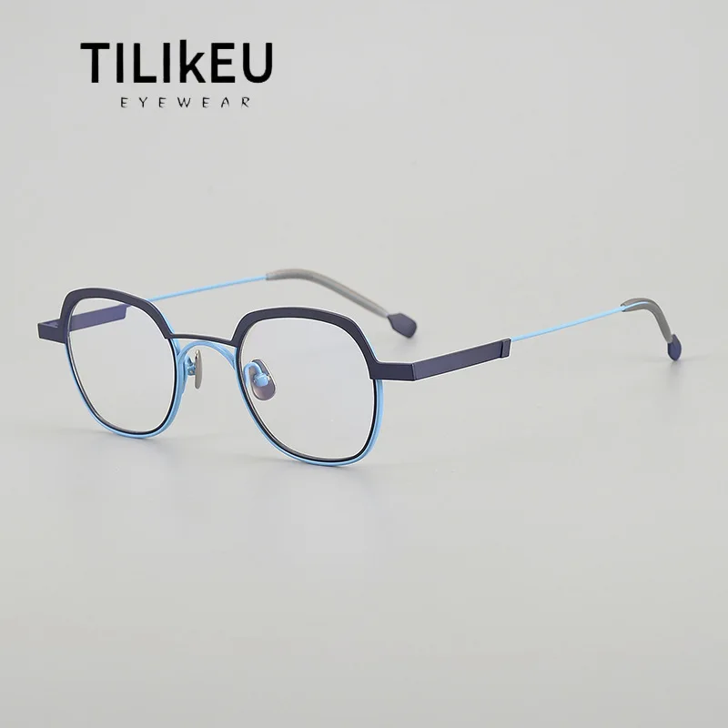 

Квадратная большая оправа. Сверхлегкая оправа для очков из чистого титана. 2025. Новая модная тенденция мужских и женских титановых очков.