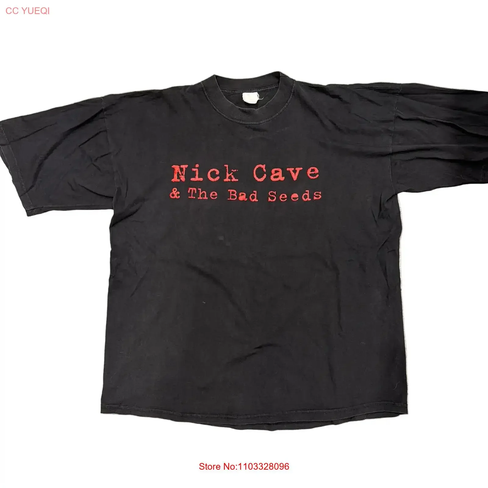 Camiseta negra vintage de la gira de Nick Cave and the Bad Seeds de 1994, ropa de diseñador para hombre, moda informal, versátil y elegante