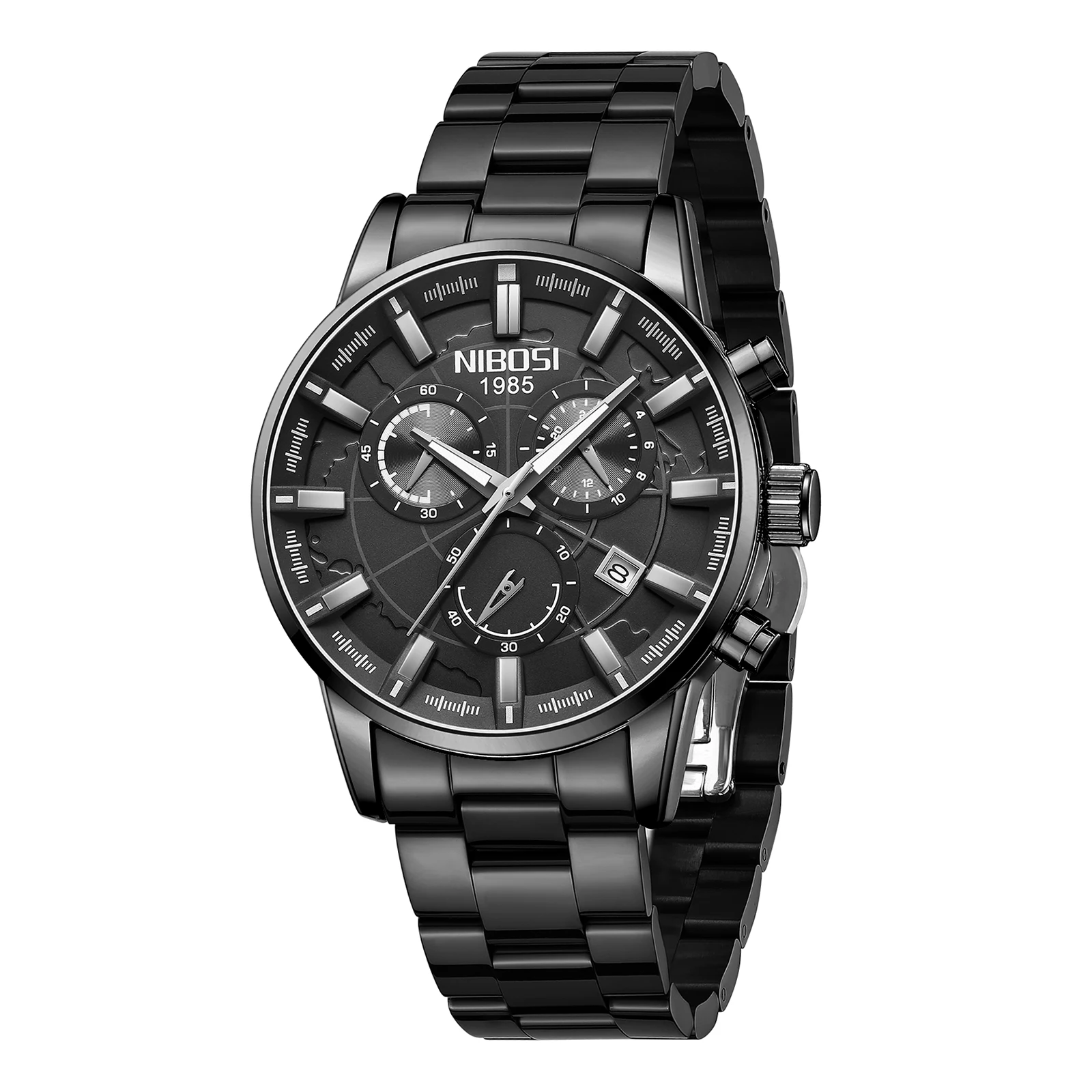 NIBOSI-Montre militaire à quartz pour homme, horloge de sport décontractée, chronographe de luxe, date, marque supérieure