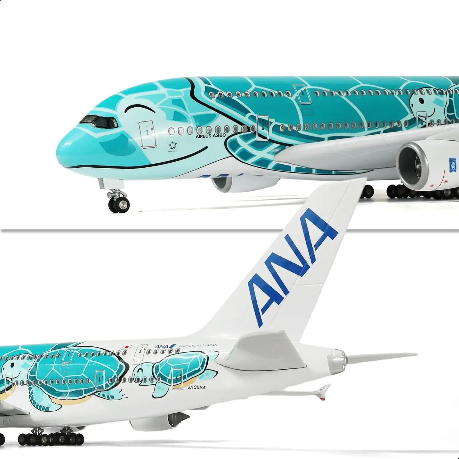 1/160 A380 for ANA Green Turtle Airplane Model Kits for Airbus