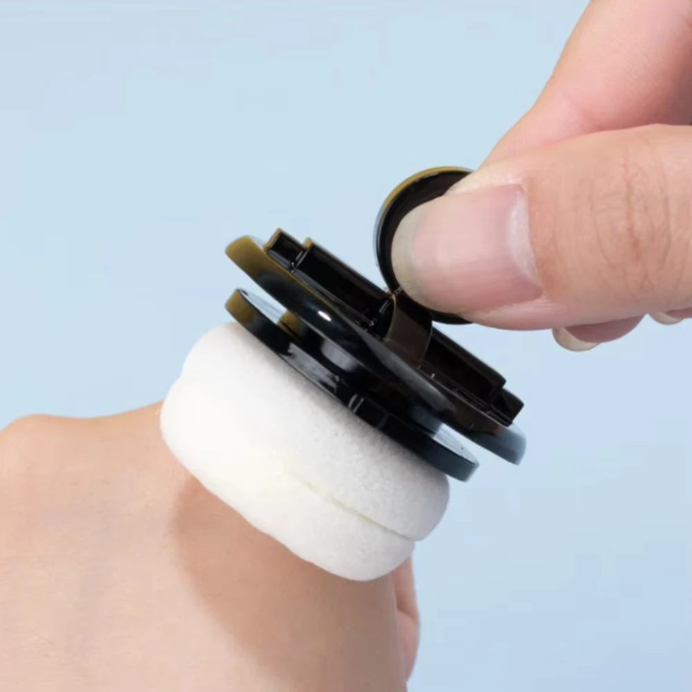 10g Plastic Empty Face Loose Powder Case Makeup Blusher Jar Travel Cosmetic Container With Sifter Puff And Black Lid