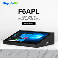 Higole F6APL Mini PC with Screen 10.1'' Fanless Intel N4200 Windows 10 WiFi5 4GB 64GB 2340mAh 4K Desktop Computer All in One PC