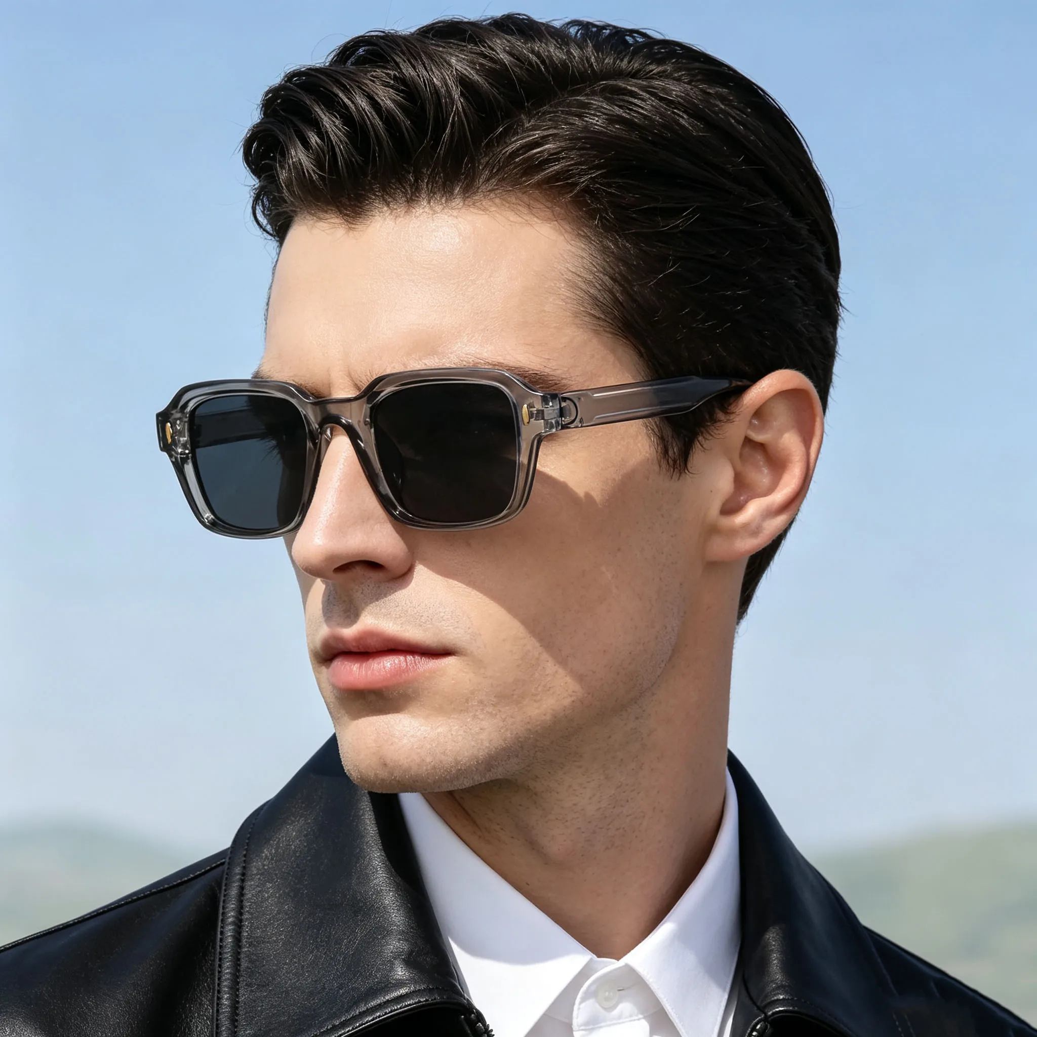 Punk Square Sunglasses Women Fashion Orange Shades UV400 Men Retro Driver Sun Glasses