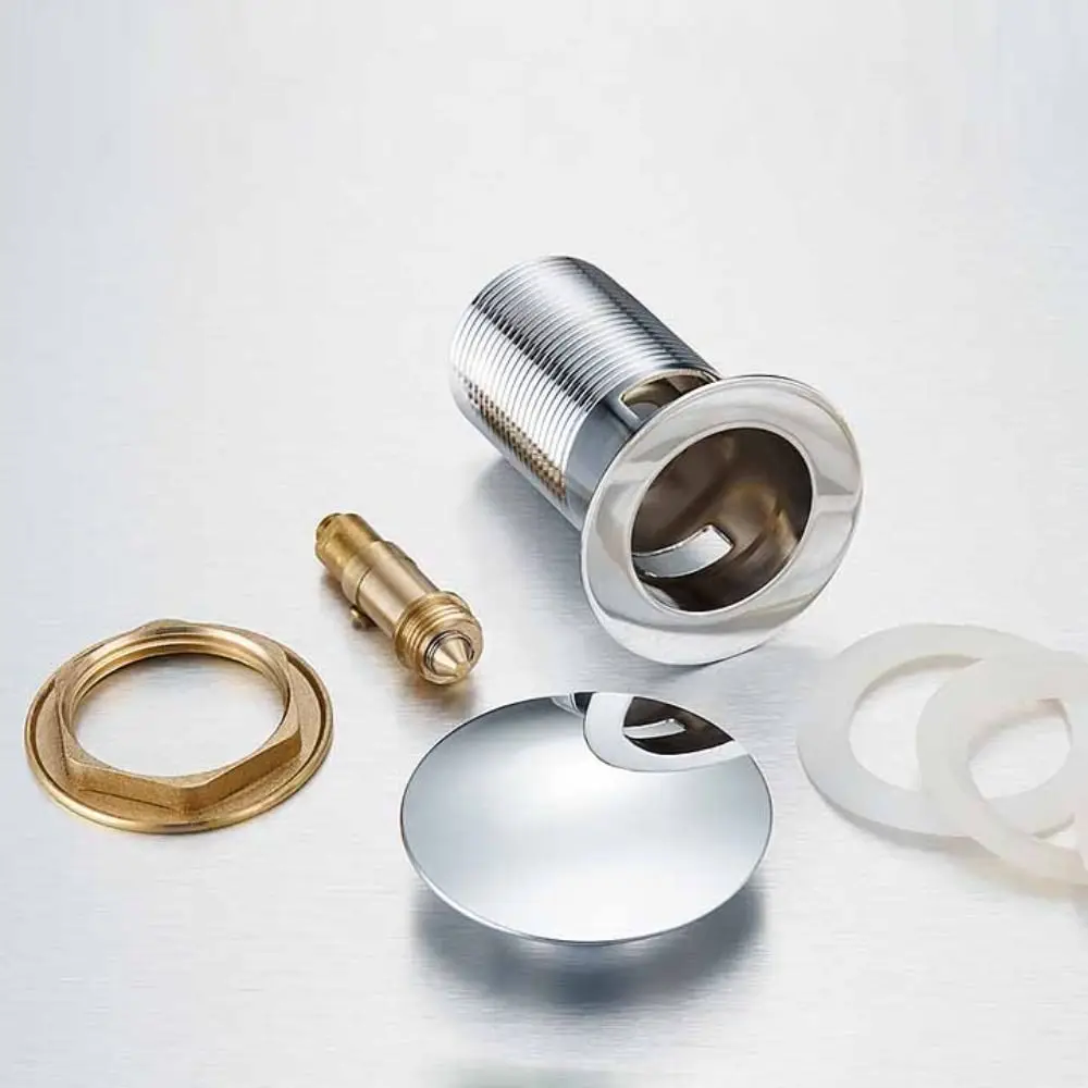 Sewer Slotted Unslotted Push Pop Up Bath Stopper Basin Drain Device Sink Strainer Basin Sink Tap