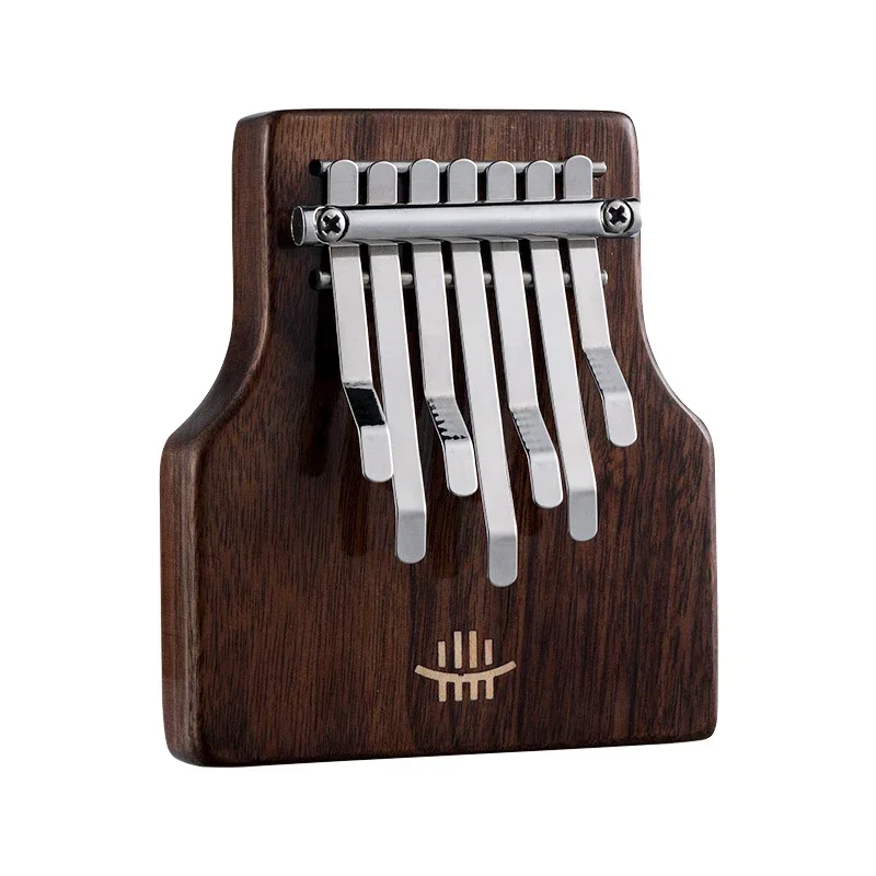 Mini Kalimba de 7 teclas, Base de nueces americanas, agujero, dedo, pulgar, Piano, escala, instrumento Musical profesional para principiantes