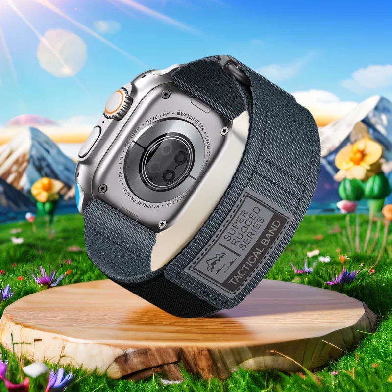 حزام ساعة فيلكرو من النايلون لساعة أبل الترا 2 49 ملم 45 ملم 44 ملم 42 ملم، لساعة أبل 9/8/7/6/5/4/3/SE Ultra 2 #5