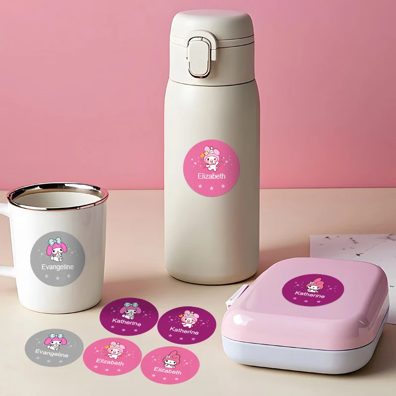 ملصقات مخصصة لطيفة بلدي ميلودي اسم حزمة شخصية لزجاجات المياه كوب الكمبيوتر المحمول الهاتف الغيتار سيارة الدراجة ، هدية للأطفال/المراهقين