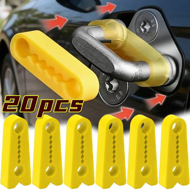 Universal Car Door Lock Sound Proofing and Noise Reducing Pad Anti-Vibration Cushions Silicone Sleeve Door Lock Protective Cover
