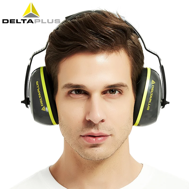 DELTAPLUS 103006 Noise earmuffs ABS shell Lining Synthetic foam cotton Noise-proof earmuffs SNR 26 db Safety noise earmuffs