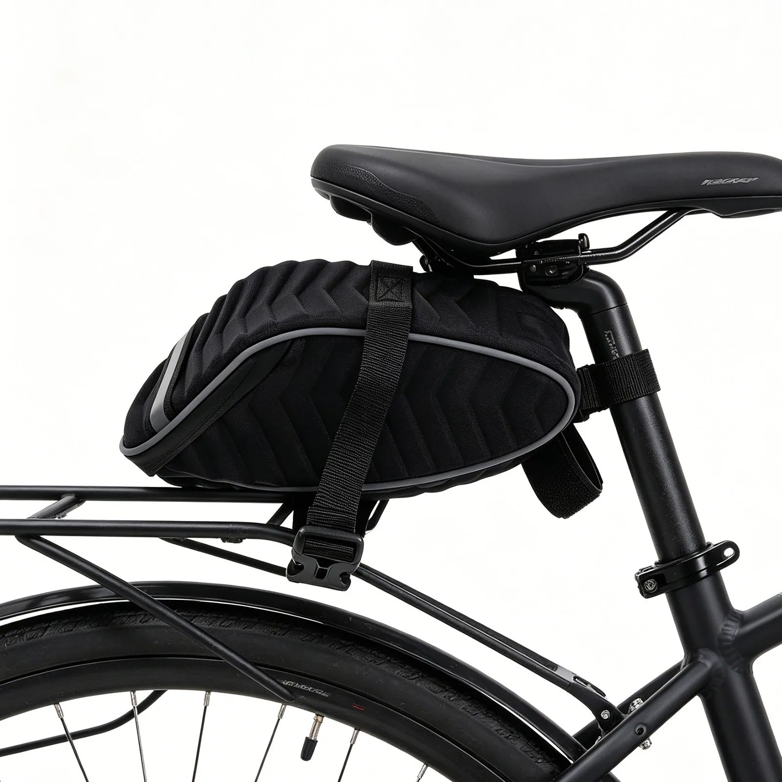 Waterproof Bike Saddle Bag Bicycle Seat Pack Reflective Strip Cycling Pouch Under Seat Storage for Road Mountain Bike Safety