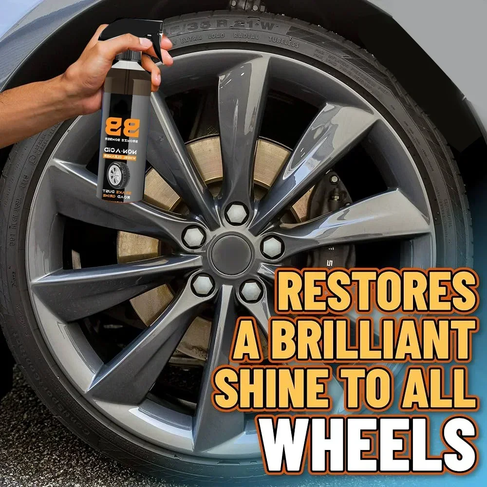 

Powerful Wheel Cleaner Perfect for Cleaning Tires Safe on Alloy Pain Automobile Wheel Brake Dust Remover