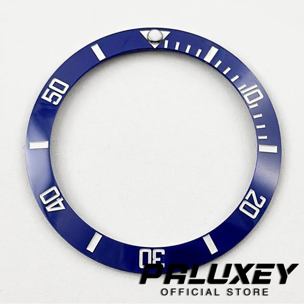 Blue BGW9 Lume C3 Lume 38MM Luminous Black Blue Green Ceramics Bezel Sloping Diving Watch Insert Fit Sub Watch Case Insert Ring