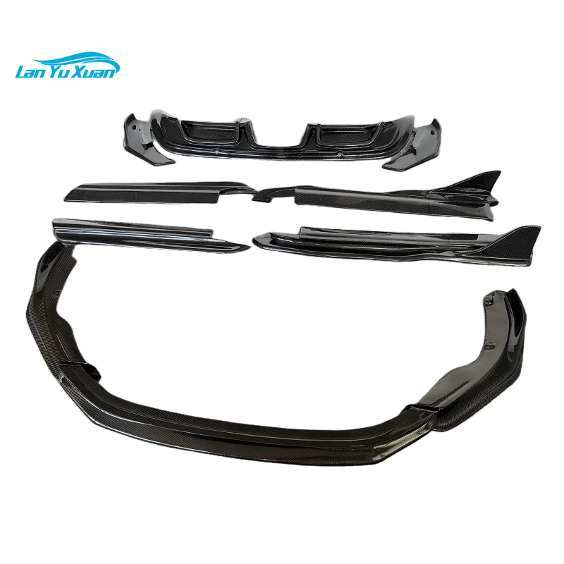 For Porsche 718 Boxster 16-20 body kit 3K true carbon fiber Arma style front bumper edge side skirt extension rear diffuser