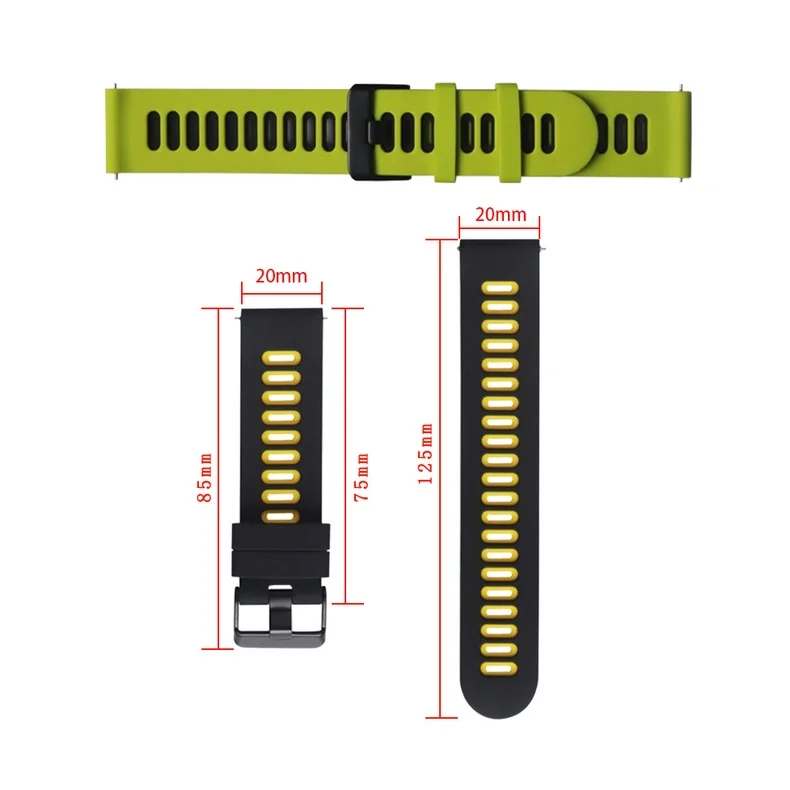 Cor macia combinando pulseira de silicone respirável 20mm para huami amazfit gts2 gts4 mini gts3 gts2e neo gts 2 3 4 2e