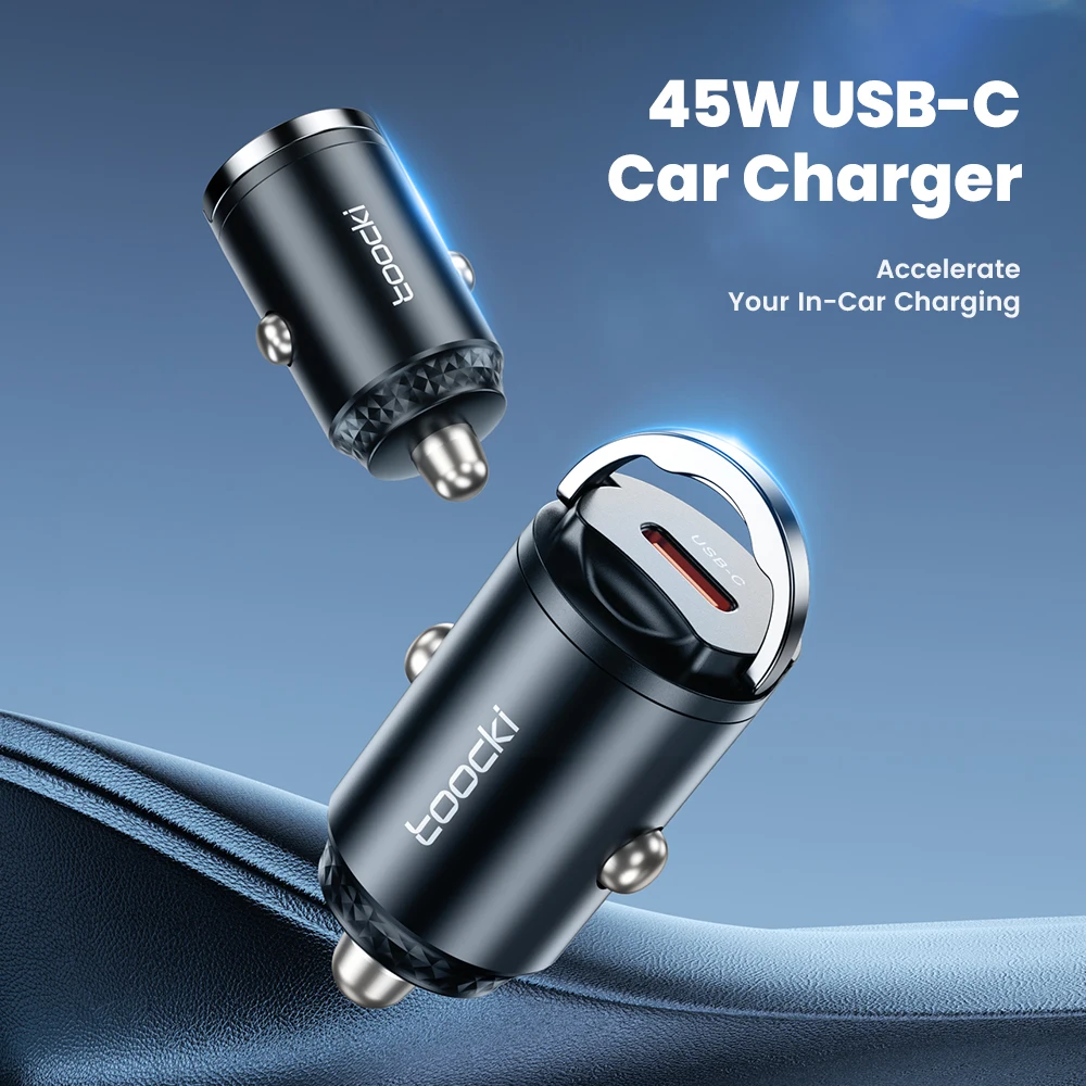 Toocki 45W USB Car Charger QC 4.0 PD 3.0 PPS 5A USB Type C Fast Charging For iPhone 15 14 13 Pro Huawei Xiaomi 13 12Samsung S23