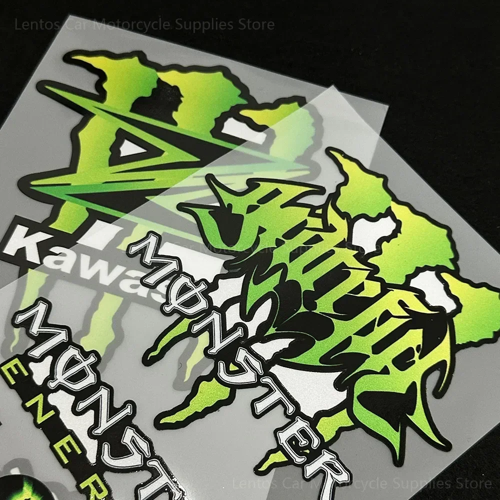 For Monster and Energy Motorcycle Side Strip Sticker Car Vinyl Decal  All Motorcycle Sticker Reflective Stickers Car Decoration