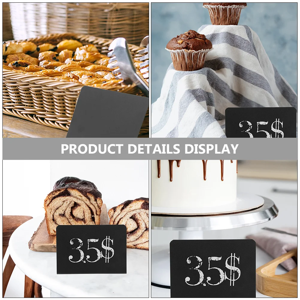 12Pcs Mini Chalkboard Message Signs Display Blackboards for Wedding Restaurant Menu Labeling Writing Surface Reusable PVC