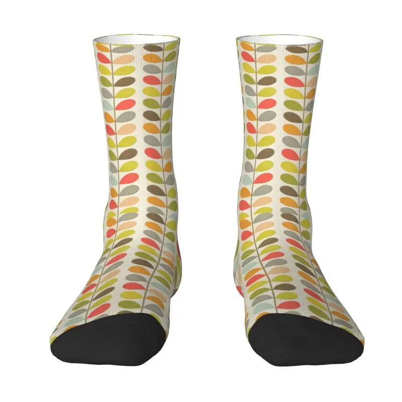 Custom Orla Kiely Mens Crew Socks Unisex Kawaii Scandinavian Flowers Multi Stem Spring Summer Autumn Winter Dress Socks