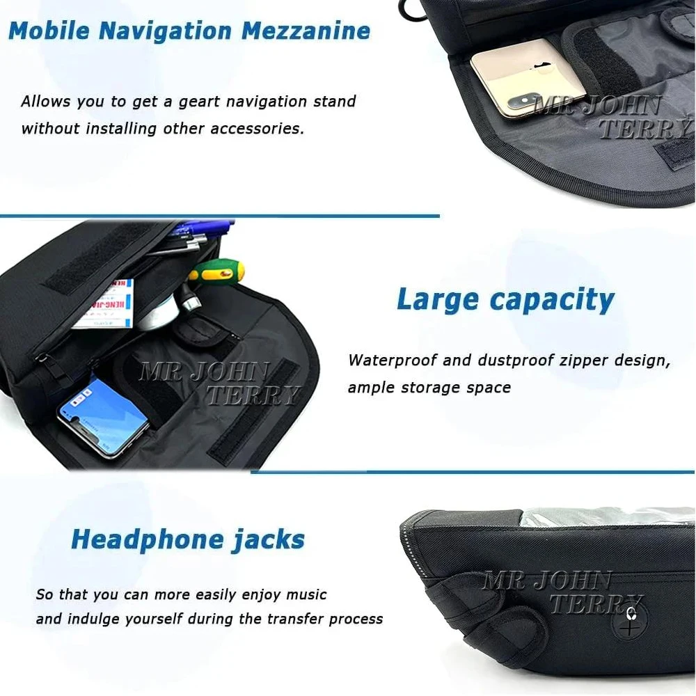 حقيبة تخزين مقود دراجة نارية ، ملحق مقاوم للماء والغبار ، حقيبة ملاحة ، محرك QJ SRT 700X2024