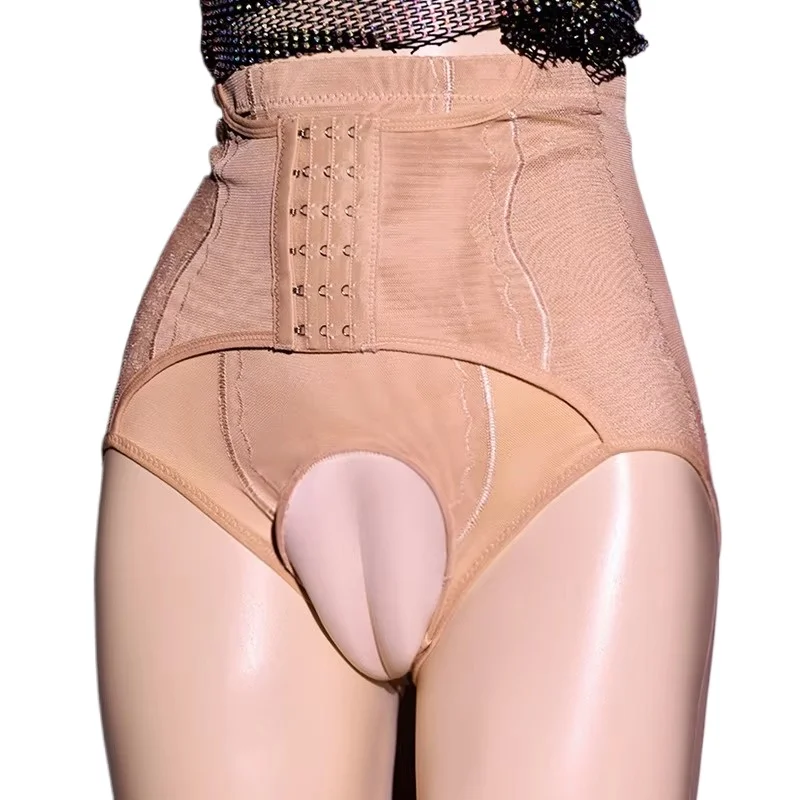 

Adjustable High Waist Shaping Panties for Men Triple Breasted Belly Tummy Control Briefs Body Shaper Underwear Camel Toe Shorts