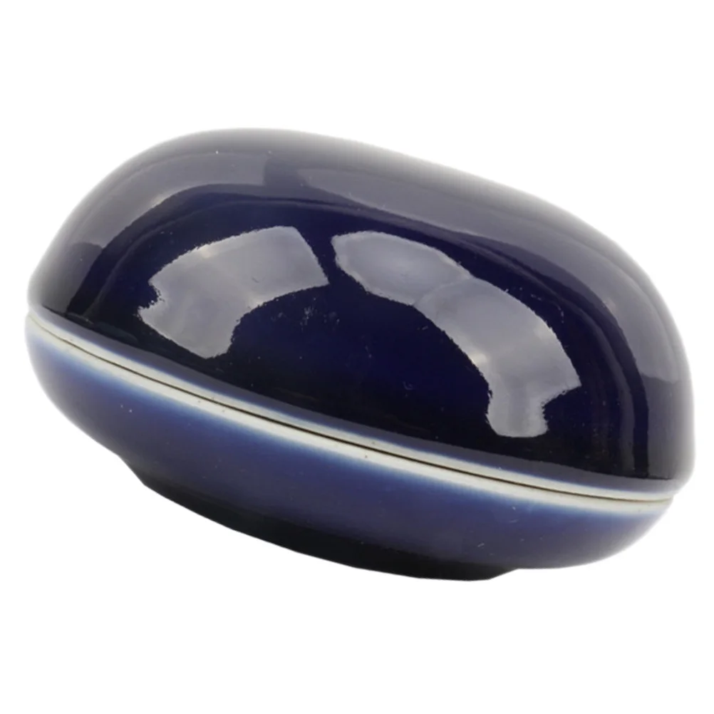 Porcelain Inkpad Box Chinese Inkpad Storage Box Creative Unique Design Smooth Surface Easy to Clean Portable Lightweight