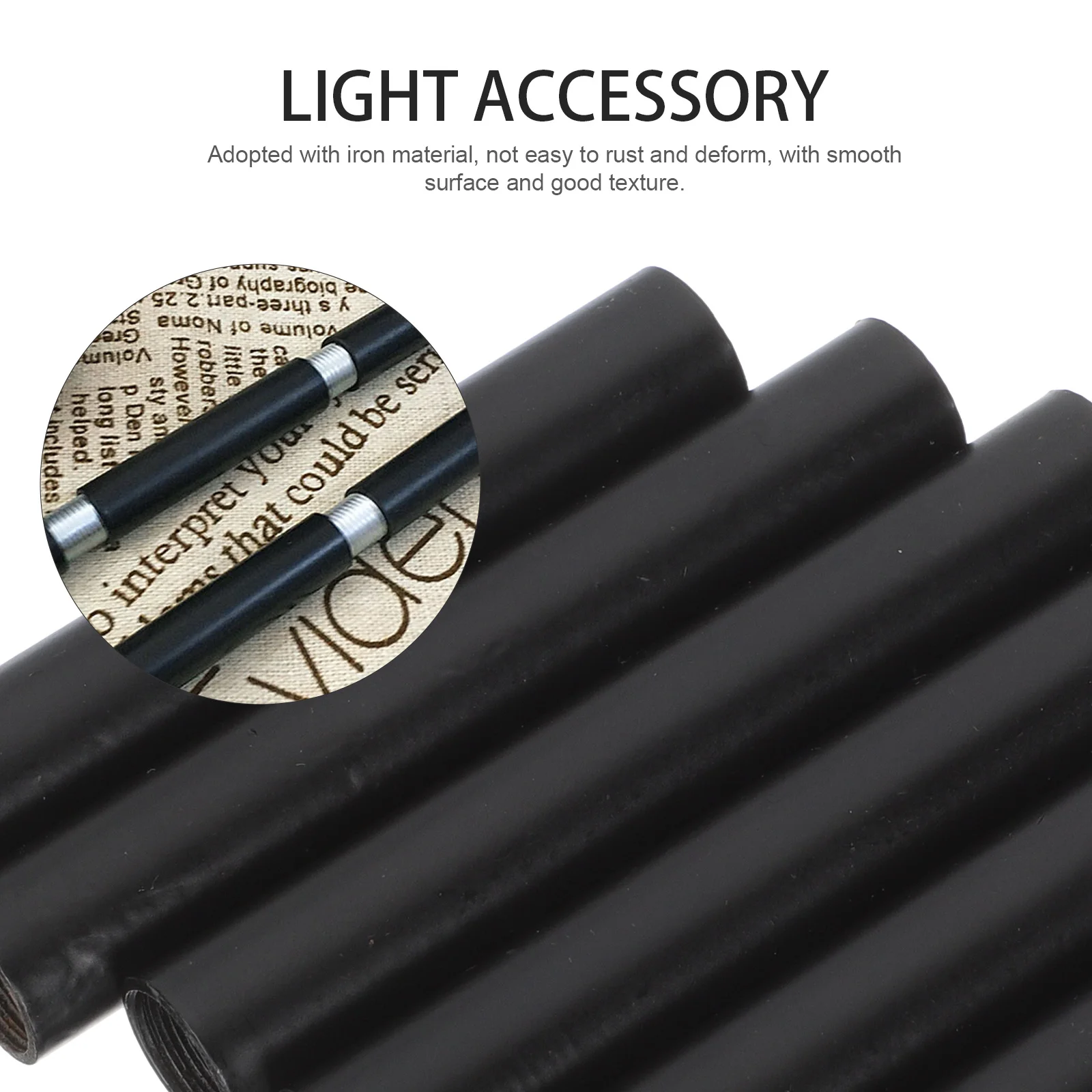 

6pcs Ceiling Light Extension Rod Iron Lamp Cup Connector Simple Light Pole For Home Decor Lighting Fixture Diy Installation