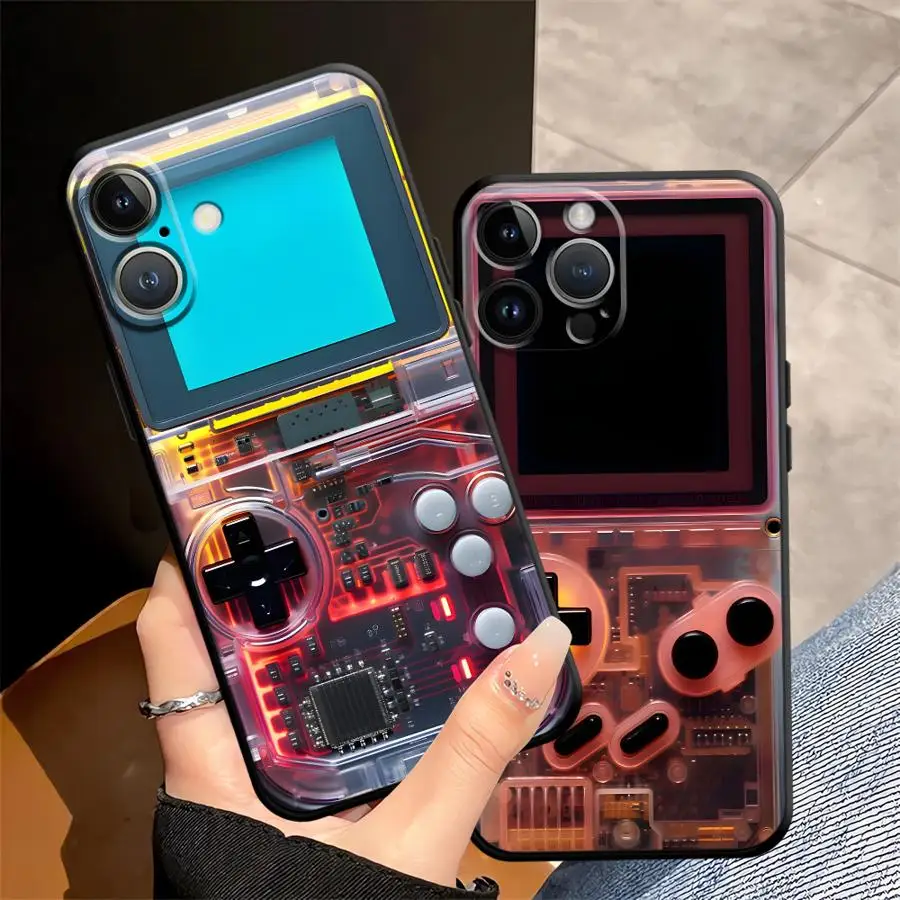 حافظة لهاتف آيفون 15 16 14 Plus XR 17Air 7 8 13 12 11 17 Pro Max XS Max وحدة تحكم الألعاب الحمراء