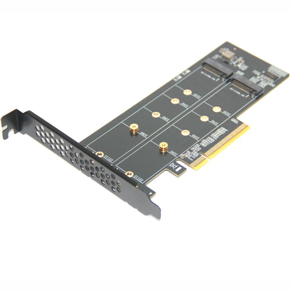 Карта расширения PCle4.0 X8–2xNVME M.2 M.2 SSD GEN4 PCIe 4.0 ПК Материнская плата X1 X4 X8 Карта расширения для 2230 2242 2260 2280