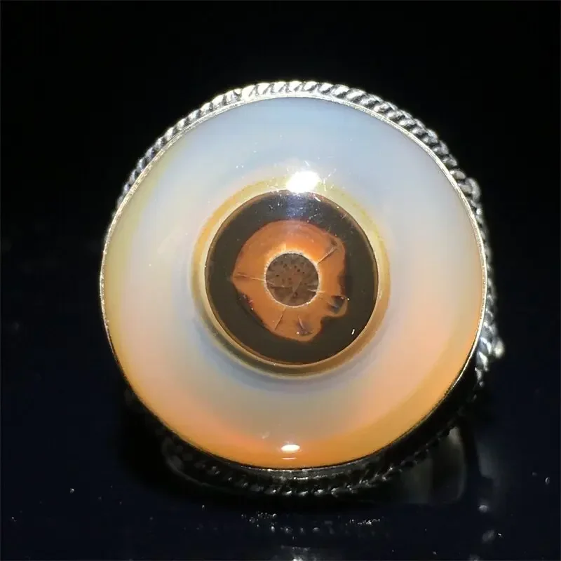 Amazing natural eye stone Ring Kpop Crystal Adjustable Ring Irregular Geometry Punk Vintage Ring Set for man New Fashion Jewelry