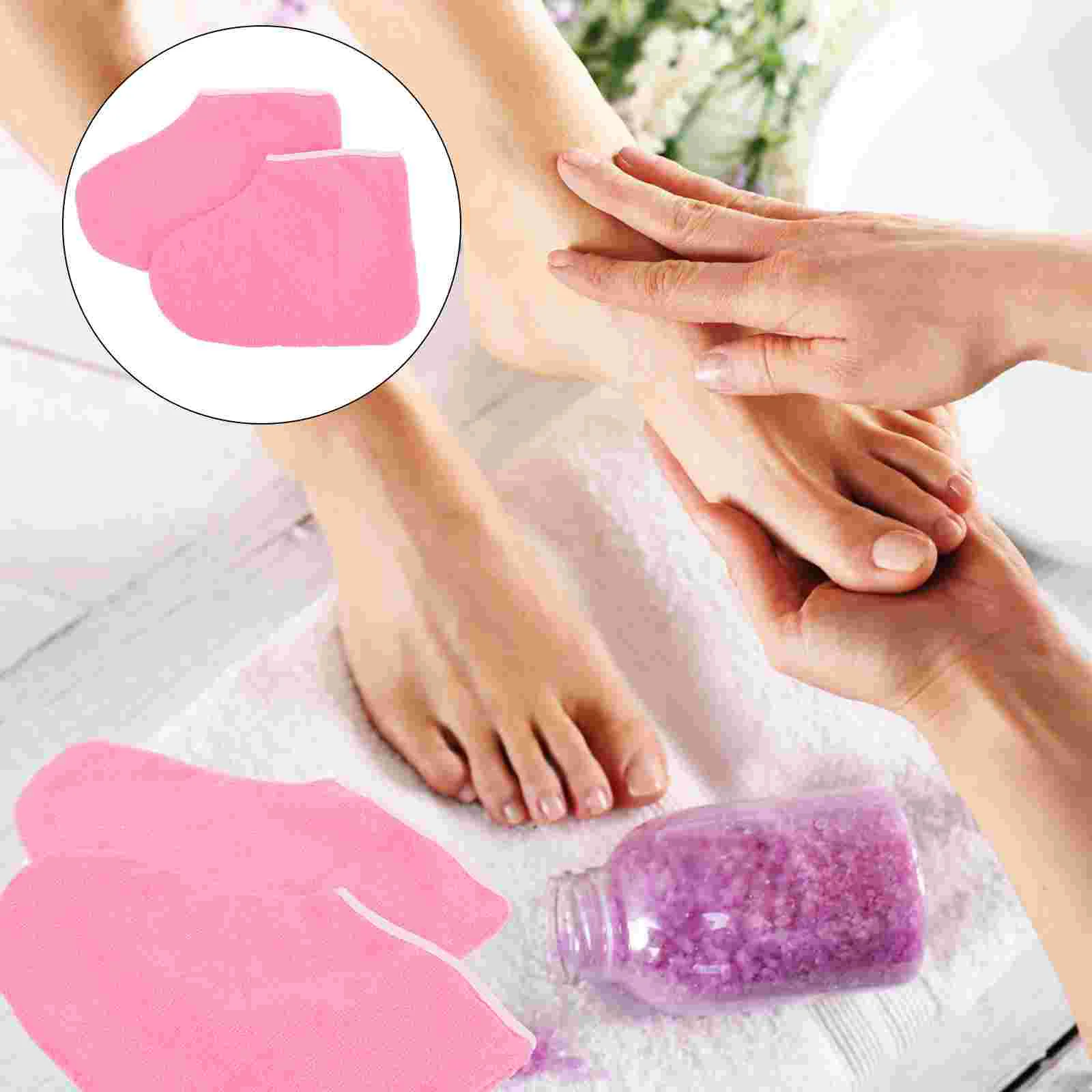 2 قطعة الجوارب مانيكير كعب مضخات للنساء سبا ترطيب إصلاح الجوارب المرأة الكعب المتسكعون #6