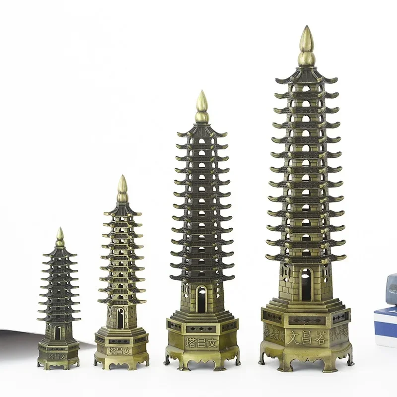 Feng Shui Education Tower Nine Levels Wen Chang Pagoda For   Career And Business Growth Desktop Ornaments