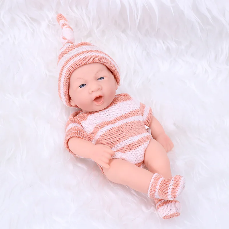 

New Mini Reborn Dolls 20cm Baby Reborn Lifelike Girl Reborn Toys Vinyl Doll Sleep Soother Doll Bath Toys For Girls Birthday Gif