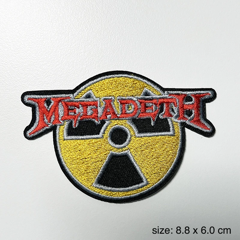 Embroidered Patches Band Rock Letter for Clothing Thermoadhesive Music Punk Badges Skull Hand Sewing Applique for Jacket