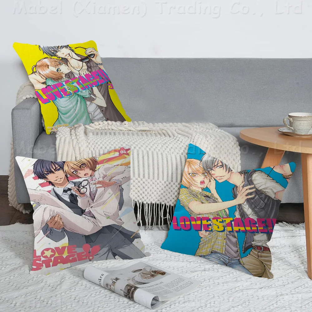 LOVE STAGE Office Cushion Pillowcase Car Cushion Cover45X45CM Lumbar Pillowcase Sofa Pillowcover