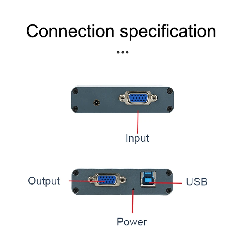 VGA compatible with Android, Windows and Linux system VGA to USB Capture 1080P audio and video capture VGA input and USB output