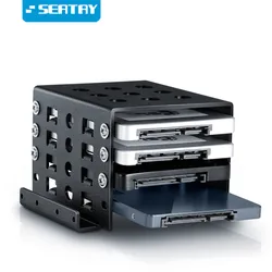 New Seatay 4-Bay 3.5 Inch To 2.5 Inch Hard Drive Adapter Bracket Mobile Holder SolidState Expansion Built-In Hard Disk Frame