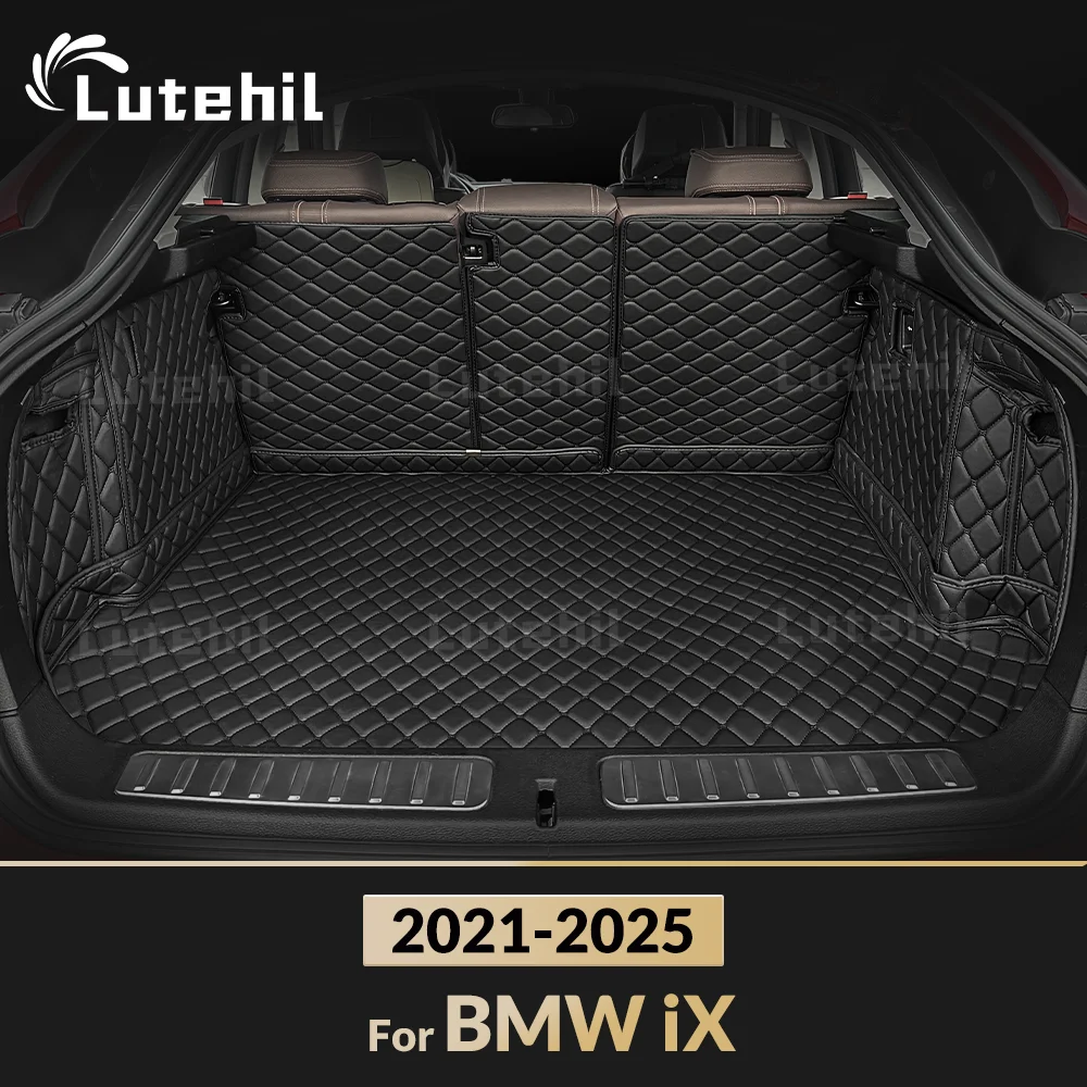

Для BMW iX 2025 2024 2023 2022 2021 Автоматический полный коврик для багажника Lutehil, чехол для багажника автомобиля, подкладка для багажника, аксессуары для интерьера