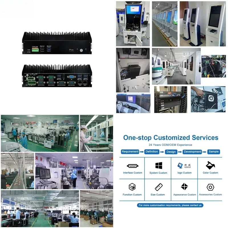 Industrial computer LGA1151 6/8/9th generation 8 DI 8 DO 6 COM 11 USB HD VGA 4K 9-36V DC 5G M.2 embedded computer