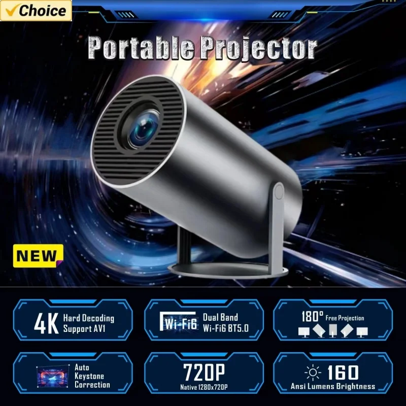 HY300 PRO Projector 4K Android 11 Dual Wifi6 260ANSI Allwinner H713 BT5 1080P 1280x720P Home Theater Outdoor Projector