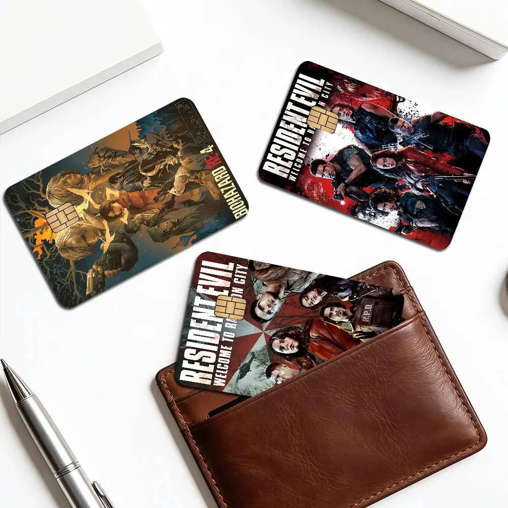 Game R-Resident Evil Fashion Matte Gold Silver Black Matte Film Skin Sticker Tape For Bank Credit Debit Card