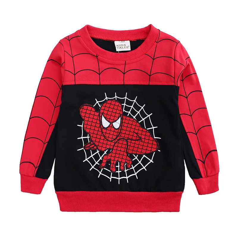 Cartoon Spiderman Autumn Baby Boys Superheroes Sets Clothes Kids Long  Sleeve+Hoodie Vest+Pants 3Pcs Infant Children Outfits