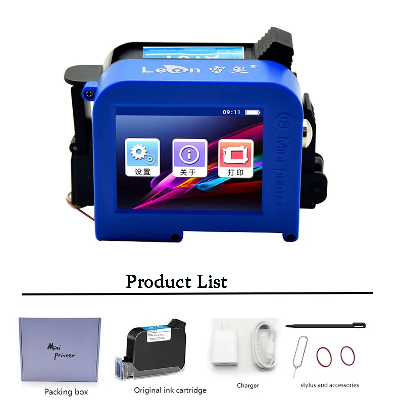 12.7mm Portable Mini Handheld Inkjet Printer Multi-language Small Production Date Bag Batch Number Printer