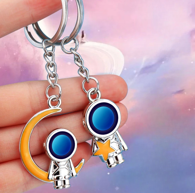 Брелки для ключей с мультяшным астронавтом кулон космический робот космонавт брелок ювелирные изделия подарки